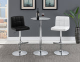 Lenny Black Faux Leather Adjustable Bar Stool, Set of 2 - Bar Stools available at Alpine Outlets in Denver