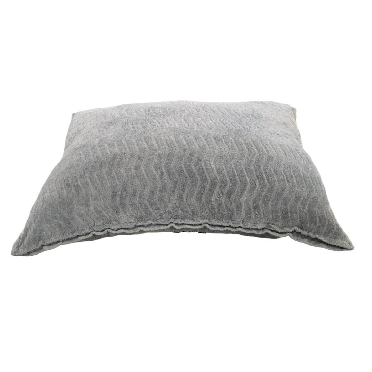 Light Gray Fabric Rectangular Beanbag (ID L093456) - Alpine Outlets