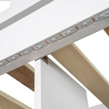Loft Bed With Built In L Shaped Desk, LED Lights, Storage Shelves, Cabinets, And Staircase - Loft Beds available at Alpine Outlets in Denver