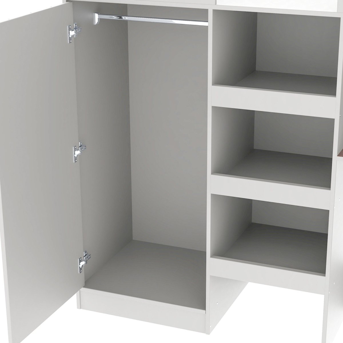 Loft Bed With Built In Wardrobe, Desk, Shelves, And Drawers - Loft Beds available at Alpine Outlets in Denver