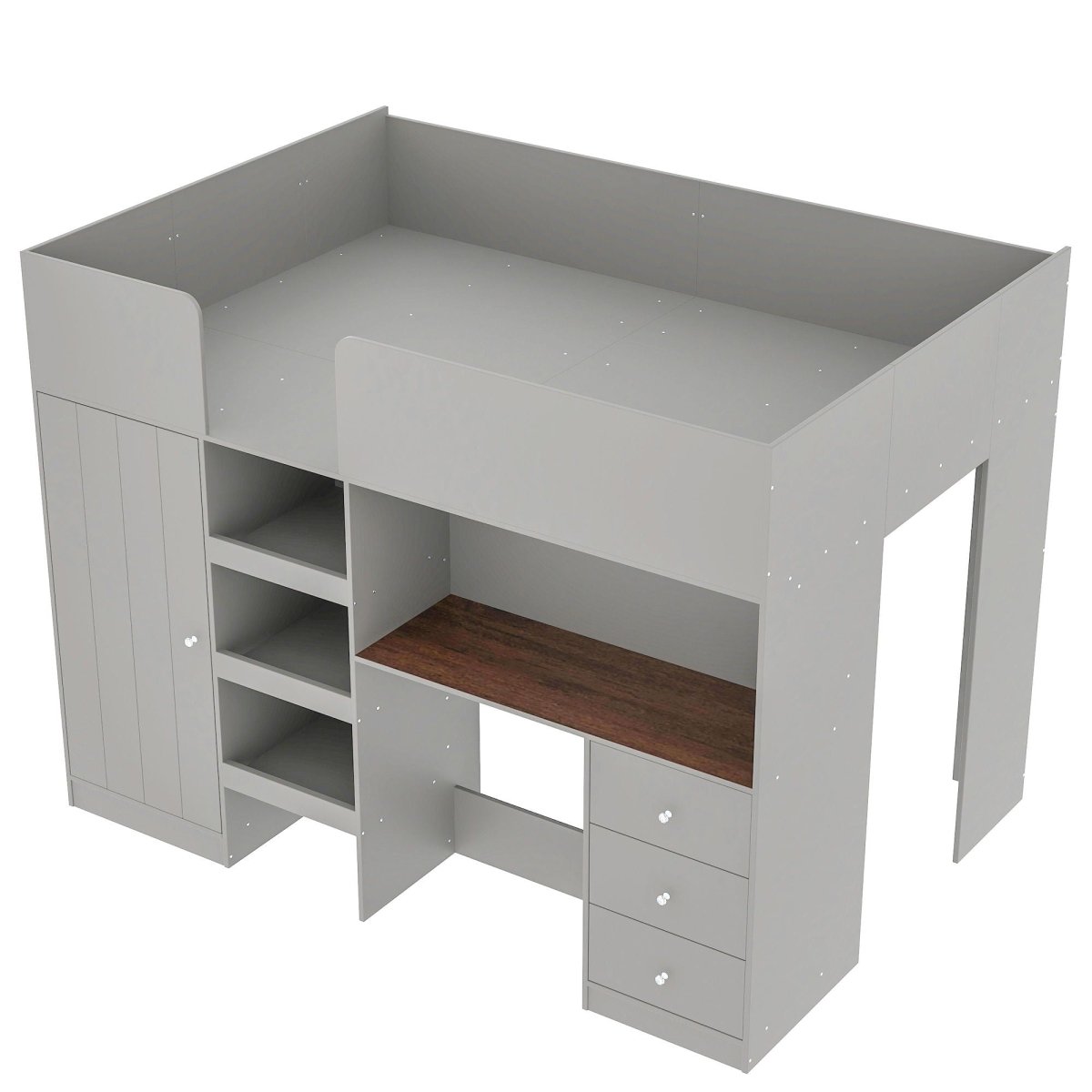 Loft Bed With Built In Wardrobe, Desk, Shelves, And Drawers - Loft Beds available at Alpine Outlets in Denver