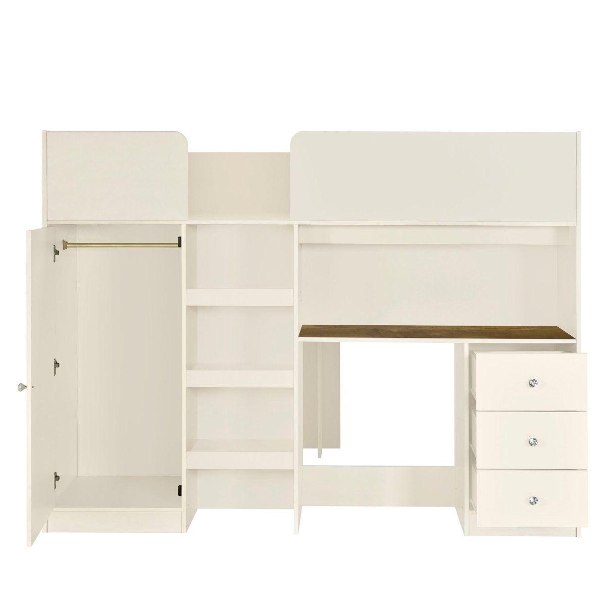 Loft Bed With Built In Wardrobe, Desk, Shelves, And Drawers - Loft Beds available at Alpine Outlets in Denver