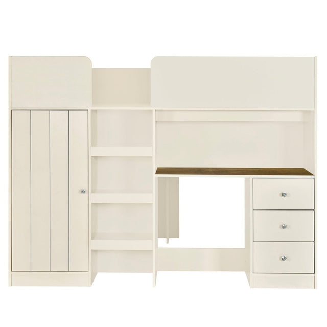 Loft Bed With Built In Wardrobe, Desk, Shelves, And Drawers - Loft Beds available at Alpine Outlets in Denver