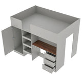 Loft Bed With Built In Wardrobe, Desk, Shelves, And Drawers - Loft Beds available at Alpine Outlets in Denver