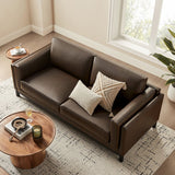 Low - Profile Chenille Fabric Sofa with Weathered Wood Frame - Living Room Furniture available at Alpine Outlets in Denver