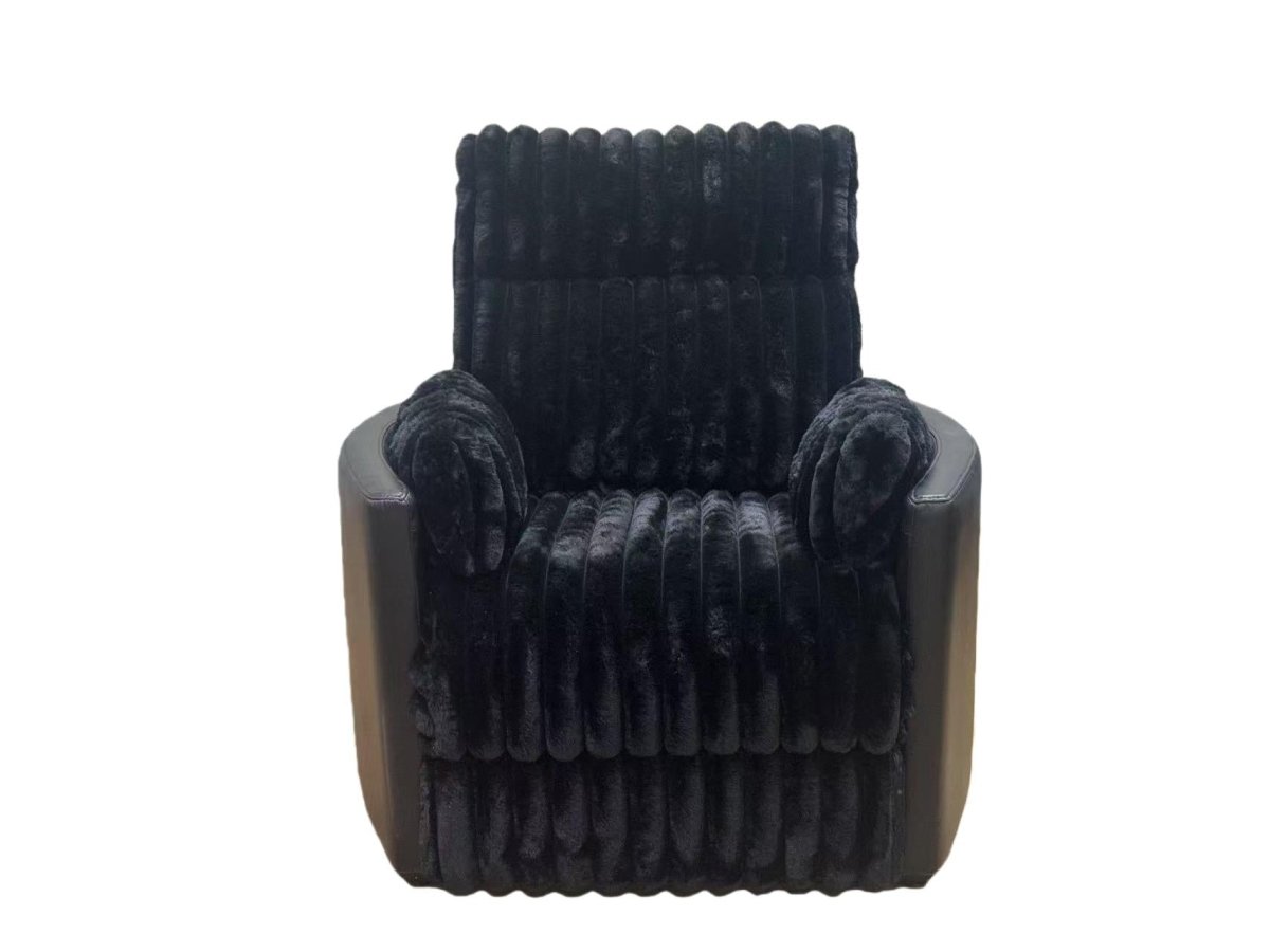 Madden Black Corduroy Pillow Arm Manual Recliner - Living Room Chairs available at Alpine Outlets in Denver