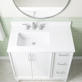 Madix 36 - Inch Bathroom Vanity with Undermount Sink & Stone Top - Bathroom Vanities available at Alpine Outlets in Denver