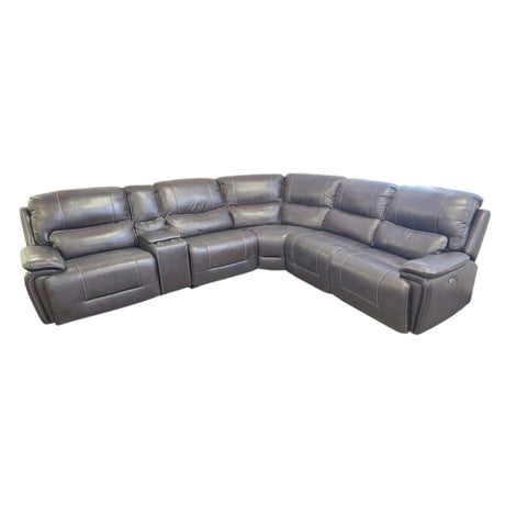 Malachi 6 - Piece Leather Power Reclining Sectional (ID G045893) - Living Room Furniture available at Alpine Outlets in Denver