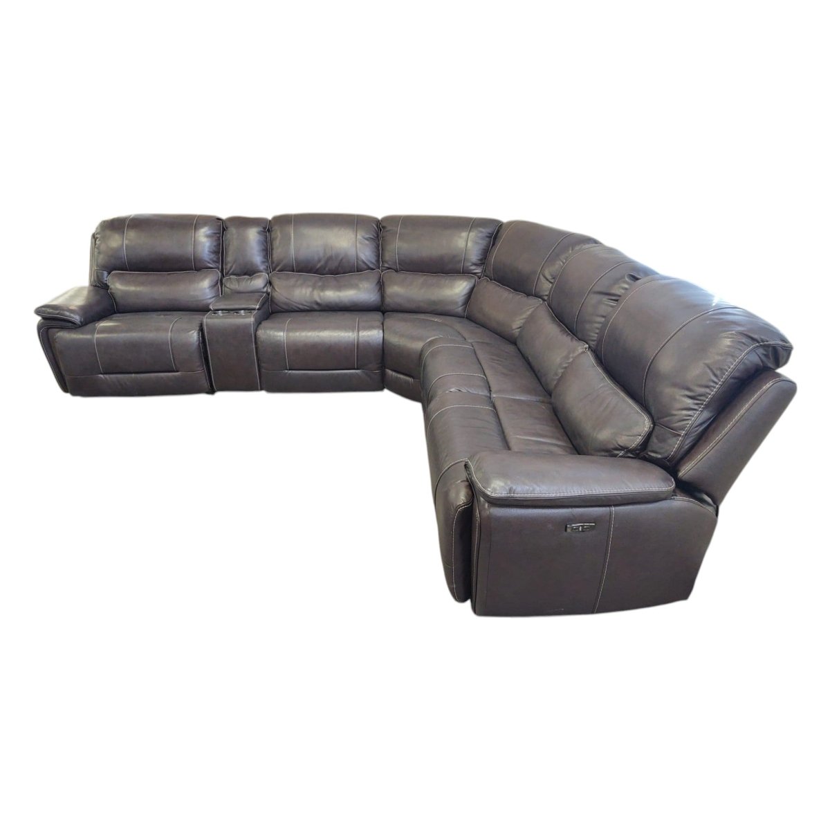 Malachi 6 - Piece Leather Power Reclining Sectional (ID G045893) - Living Room Furniture available at Alpine Outlets in Denver