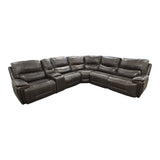 Malachi Leather Power Reclining Sectional with Power Headrests - Like New - (L98342) - available at Alpine Outlets in Denver