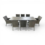 Malibu 9 - Piece Dining Set - 🟡 Outdoor Furniture Sets available at Alpine Outlets in Denver