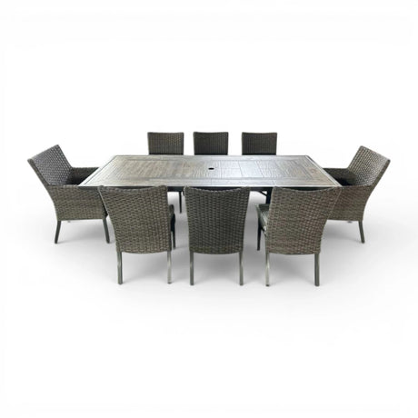 Malibu 9 - Piece Dining Set - 🟡 Outdoor Furniture Sets available at Alpine Outlets in Denver