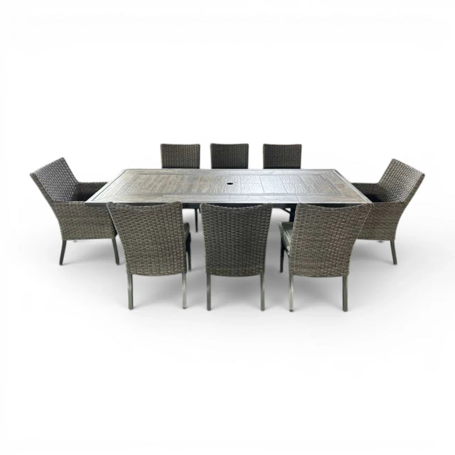 Malibu 9 - Piece Dining Set - 🟡 Outdoor Furniture Sets available at Alpine Outlets in Denver