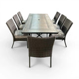 Malibu 9 - Piece Dining Set - 🟡 Outdoor Furniture Sets available at Alpine Outlets in Denver