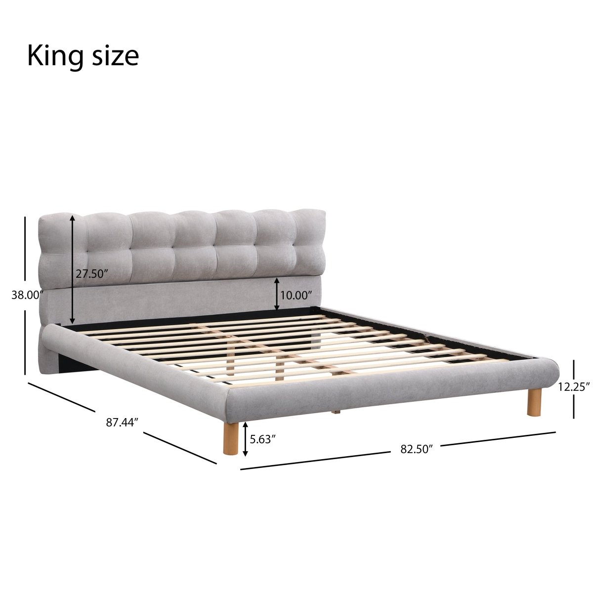 Marino Upholstered Platform Bed Frame - Bedroom Furniture available at Alpine Outlets in Denver