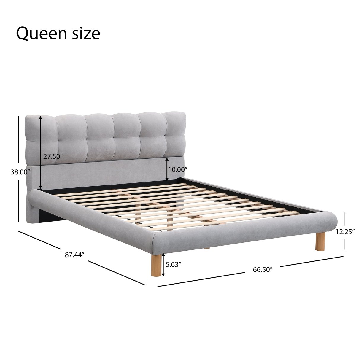 Marino Upholstered Platform Bed Frame - Bedroom Furniture available at Alpine Outlets in Denver