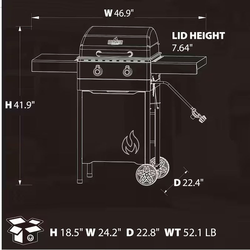 Master Forge 2 - Burner Liquid Propane Gas Grill with Side Shelves - available at Alpine Outlets in Denver