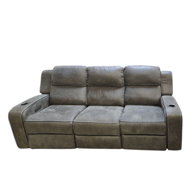 Matteus Fabric Power Reclining Sofa with Drop Down Table (ID L082374) - Furniture available at Alpine Outlets in Denver