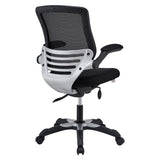 Mesh Office Chair with Flip-Up Arms – Black Adjustable - Workspace - Alpine Outlets