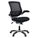 Mesh Office Chair with Flip-Up Arms – Black Adjustable - Workspace - Alpine Outlets