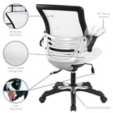 Mesh Office Chair with Flip-Up Arms – White Adjustable - Workspace - Alpine Outlets