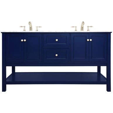 Metropolis 60 inch Blue Vanity Sink Set - 🟢 Bathroom Vanities available at Alpine Outlets in Denver