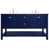 Metropolis 60 inch Blue Vanity Sink Set - 🟢 Bathroom Vanities available at Alpine Outlets in Denver