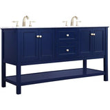Metropolis 60 inch Blue Vanity Sink Set - 🟢 Bathroom Vanities available at Alpine Outlets in Denver