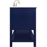 Metropolis 60 inch Blue Vanity Sink Set - 🟢 Bathroom Vanities available at Alpine Outlets in Denver