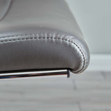 Mid Back Ribbed Vinyl Office Chair – Gray Adjustable - Workspace - Alpine Outlets