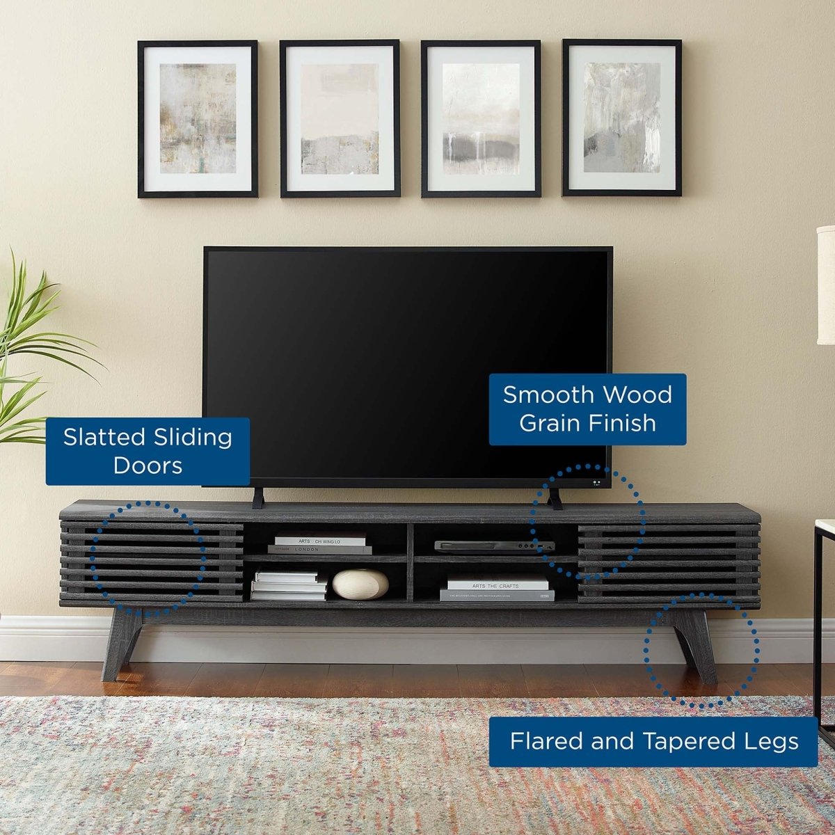 Mid Century Entertainment Center TV Stand 70 Inch - TV Stands available at Alpine Outlets in Denver