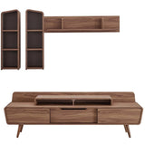 Mid Century Modern 2 Piece Entertainment Center with Storage 74 Inch - TV Stands available at Alpine Outlets in Denver