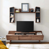 Mid Century Modern 2 Piece Entertainment Center with Storage 74 Inch - TV Stands available at Alpine Outlets in Denver
