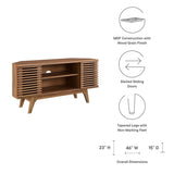 Mid Century Modern Corner TV Stand with Sliding Doors and Shelves 46 Inch - TV Stands available at Alpine Outlets in Denver