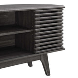 Mid Century Modern Corner TV Stand with Sliding Doors and Shelves 46 Inch - TV Stands available at Alpine Outlets in Denver