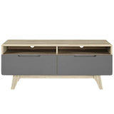 Mid Century Modern TV Stand with Drawers and Open Shelves 47 Inch - TV Stands available at Alpine Outlets in Denver