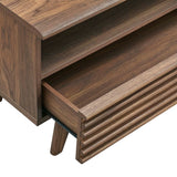 Mid Century Modern TV Stand with Drawers and Open Shelving 60 Inch - TV Stands available at Alpine Outlets in Denver