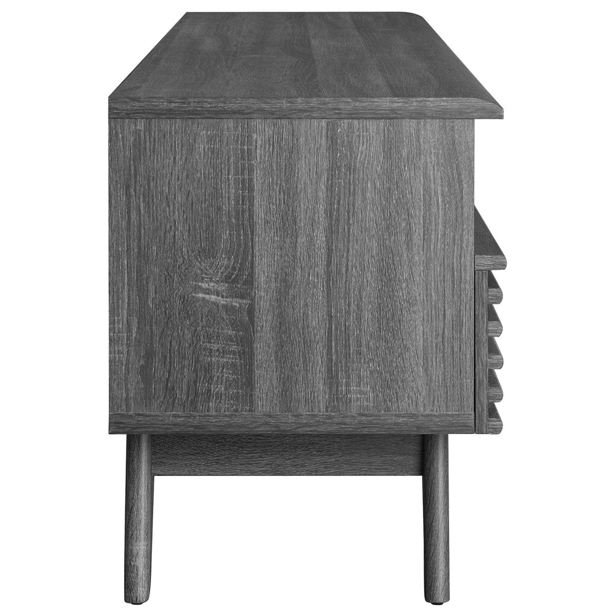 Mid Century Modern TV Stand with Drawers and Open Shelving 60 Inch - TV Stands available at Alpine Outlets in Denver