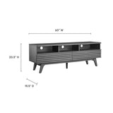 Mid Century Modern TV Stand with Drawers and Open Shelving 60 Inch - TV Stands available at Alpine Outlets in Denver
