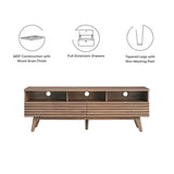 Mid Century Modern TV Stand with Drawers and Open Shelving 60 Inch - TV Stands available at Alpine Outlets in Denver
