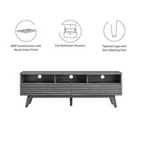 Mid Century Modern TV Stand with Drawers and Open Shelving 60 Inch - TV Stands available at Alpine Outlets in Denver