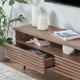 Mid Century Modern TV Stand with Drawers and Open Shelving 60 Inch - TV Stands available at Alpine Outlets in Denver