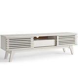 Mid Century Modern TV Stand with Dual Sliding Doors and Drawer 59 Inch - TV Stands available at Alpine Outlets in Denver
