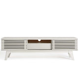 Mid Century Modern TV Stand with Dual Sliding Doors and Drawer 59 Inch - TV Stands available at Alpine Outlets in Denver