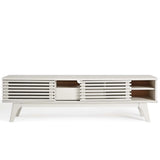 Mid Century Modern TV Stand with Dual Sliding Doors and Drawer 59 Inch - TV Stands available at Alpine Outlets in Denver