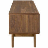 Mid Century Modern TV Stand with Slatted Sliding Door and Storage 48 Inch - TV Stands available at Alpine Outlets in Denver