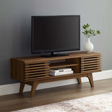Mid Century Modern TV Stand with Sliding Doors and Adjustable Shelves 46 Inch - TV Stands available at Alpine Outlets in Denver
