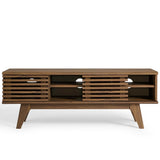 Mid Century Modern TV Stand with Sliding Doors and Adjustable Shelves 46 Inch - TV Stands available at Alpine Outlets in Denver