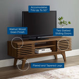 Mid Century Modern TV Stand with Sliding Doors and Adjustable Shelves 46 Inch - TV Stands available at Alpine Outlets in Denver