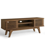 Mid Century Modern TV Stand with Sliding Doors and Adjustable Shelves 46 Inch - TV Stands available at Alpine Outlets in Denver